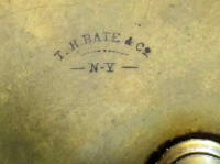 T. H. Bate & Co, c. 1859, NY ball handle reel, brass