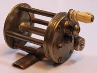 Meek & Milam, No. 2, numbered screws, wide spool, brass reel